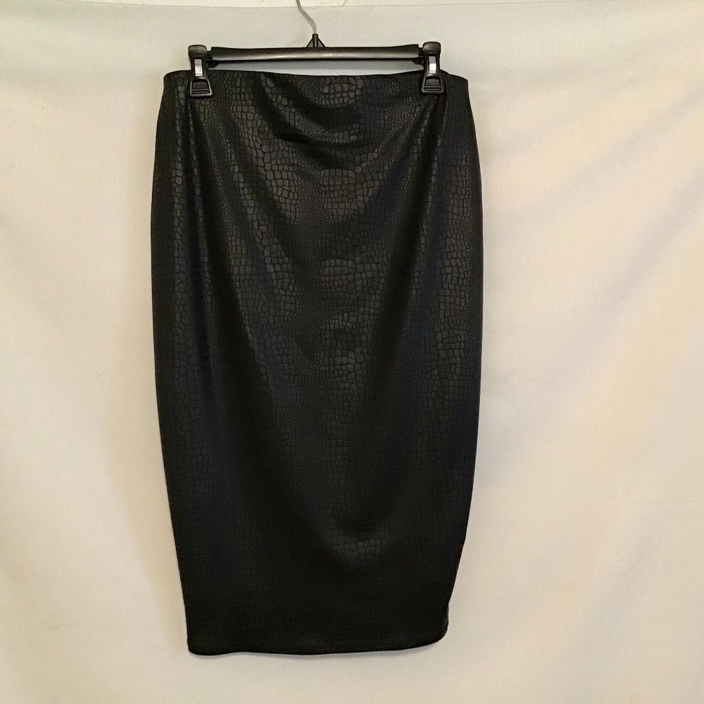 Bar III Faux Leather Snake Print Pencil Skirt